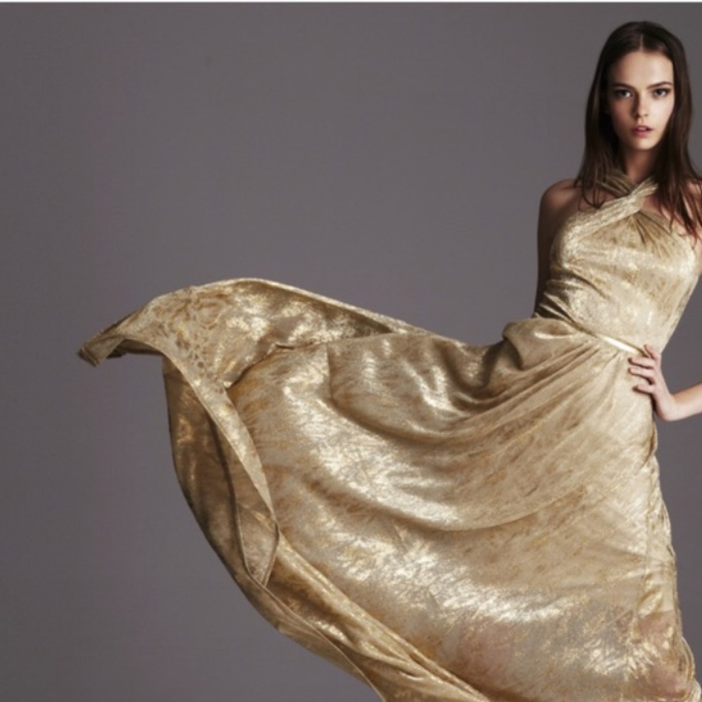 david meister gold dress FALL 1